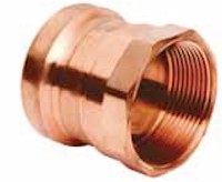 Press (P) x Female Pipe Thread (FPT) Large Copper Female Adapters