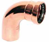 Fitting (Male Solder) (FTG) x Press (P) Large Copper 90 Degree Street Elbows