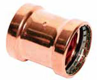 Press (P) x Press (P) Large Copper Couplings with Stop