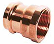 Press (P) x Female Pipe Thread (FPT) Small Copper Female Adapters