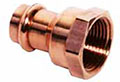 Press (P) x Female Pipe Thread (FPT) Small Copper Female Reducing Adapters