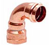 Press (P) x Female Pipe Thread (FPT) Small Copper Female 90 Degree Elbows