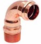 Press (P) x Male Pipe Thread (MPT) Small Copper Male 90 Degree Elbows